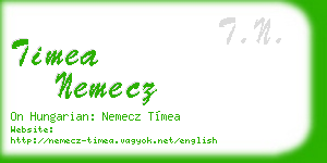 timea nemecz business card